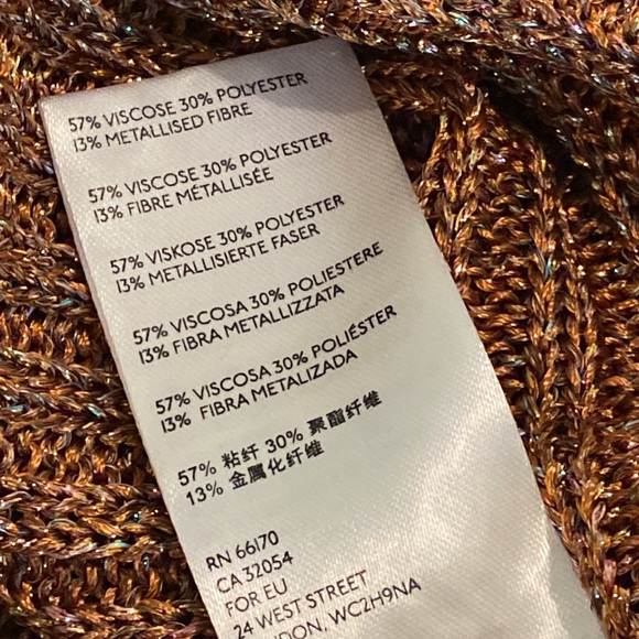 NWOT Free People Copper Sparkle Pullover - Picture 5 of 5